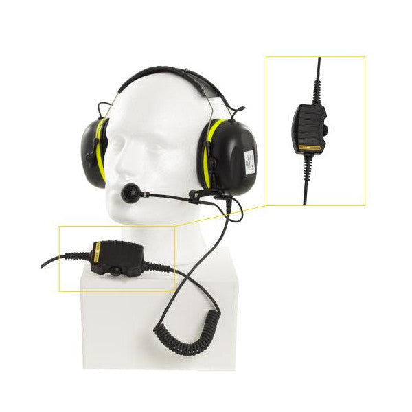 Casque Zenitel avec microphone à perche, serre-tête et câble de 10 m - VMP-36-PELP-AD