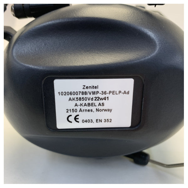 Zenitel headset met boom microfoon hoofdband en 10m kabel - VMP-36-PELP-AD