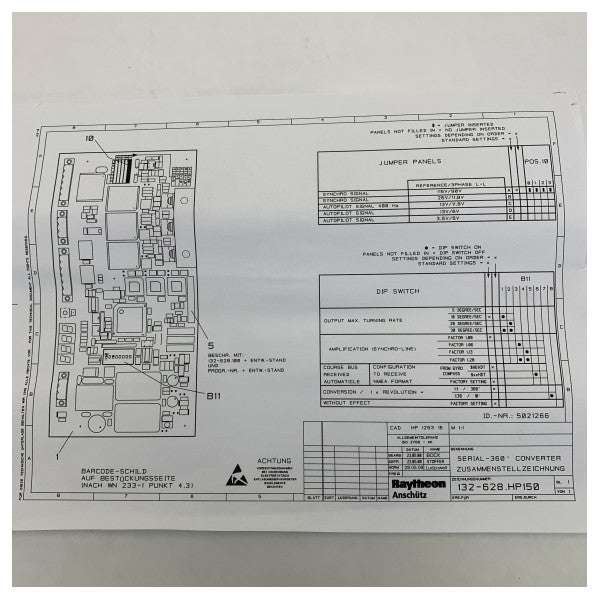 Raytheon Anschutz 132-628-NG001-E01 Synchro Converter