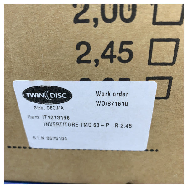 Vetus Twin Disc STM5605 Κιβώτιο Ταχυτήτων Συμπλέκτης - Κιβώτιο TMC60-2.45R