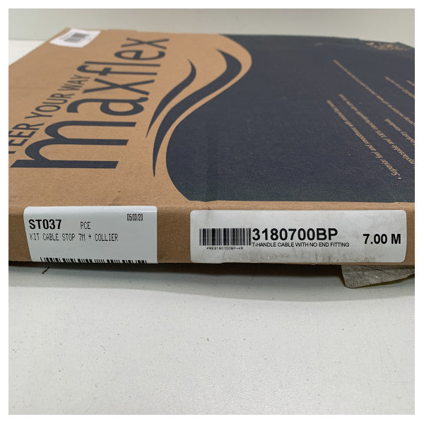 マックスフレックス 7M マニュアルエンジンストップケーブル ブラック ステンレススチール