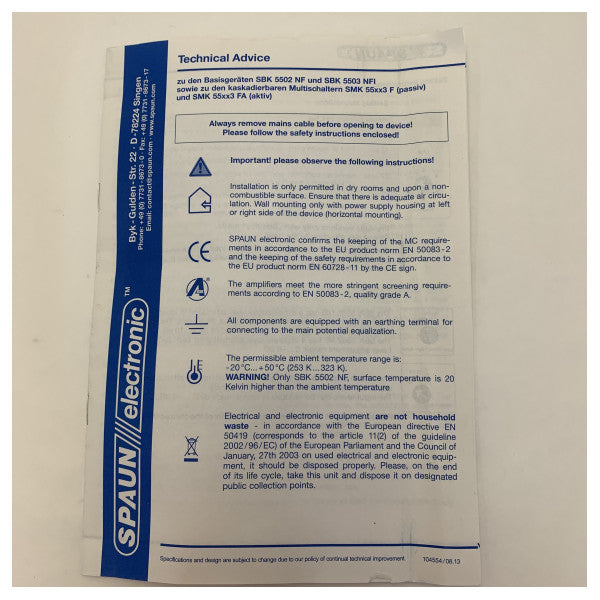 Spaun SBK-5502-NF Satelliten-Multischalter-Verstärker