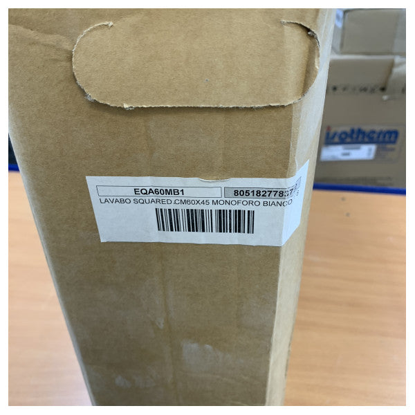 حوض غسيل مربع أزورا إليغانس 60x45 سم بدون تصريف - EQA60MB1