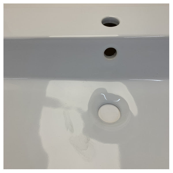 Azzure HOL80MB1-T Évier carré Élégance 80 x 46 avec trop-plein