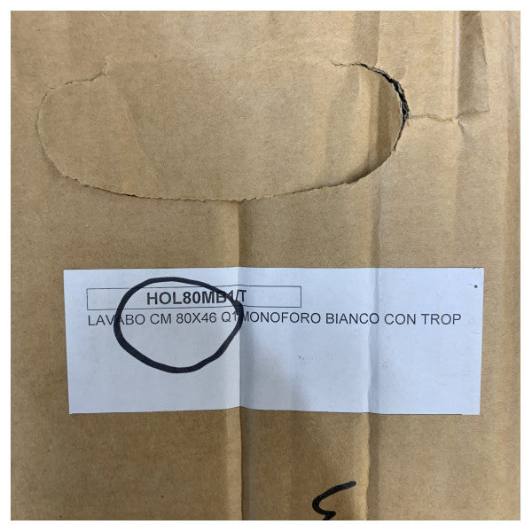 Azzure HOL80MB1-T Évier carré Élégance 80 x 46 avec trop-plein