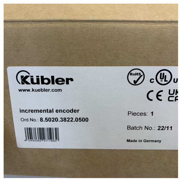 Kuebler 8-5020-3822-0500 Encodeur rotatif incrémental