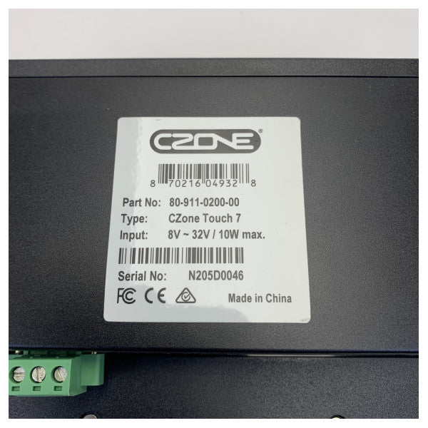 CZone 80-911-0200-00 Touch 7 7 Inch Controller Display