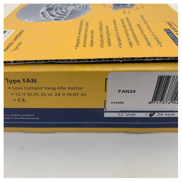 مروحة فينتوس FAN24 البحرية الكهربائية البيضاء بسرعتين