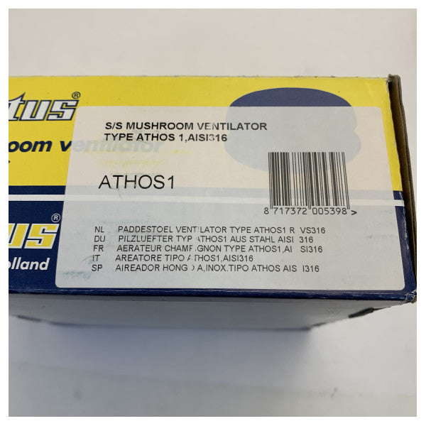 Vetus Athos-1 RVS Pasivni Ventilator s Mrežicom protiv Komaraca