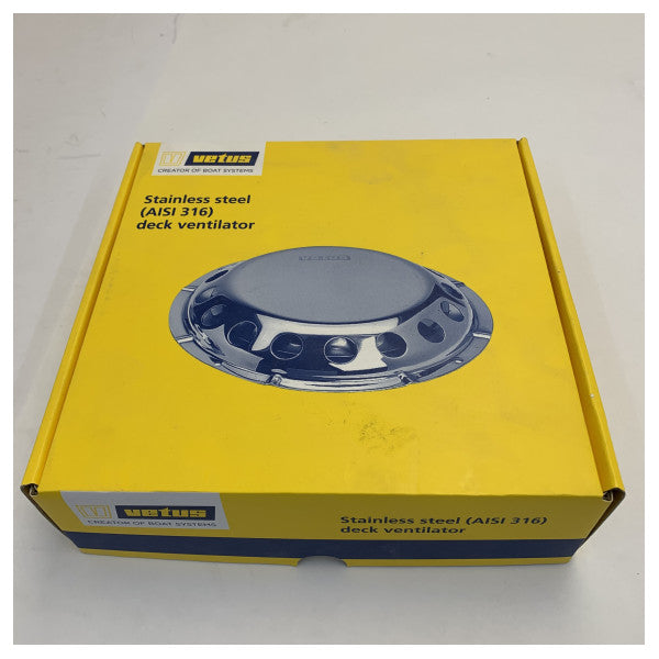 Vetus UFO2 Closable Deck Ventilator Stainless Steel Round D200 mm