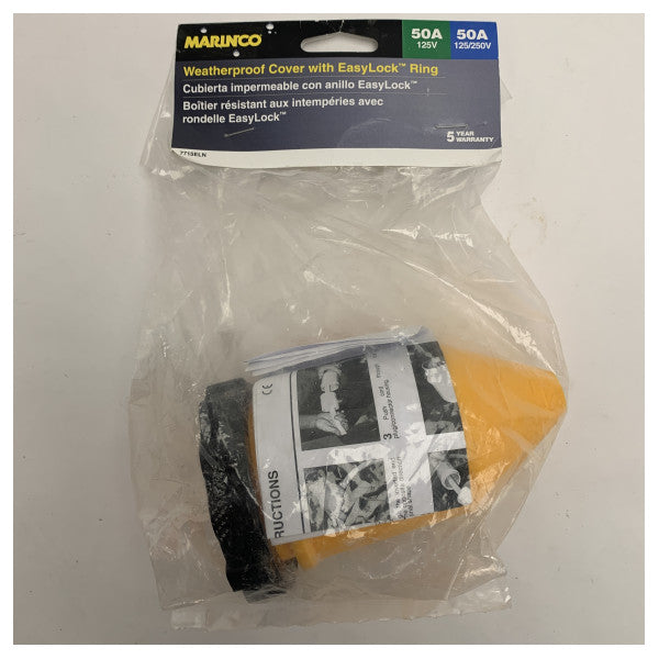 Marinco 50A vandtæt dæksel med nem låsering 230V