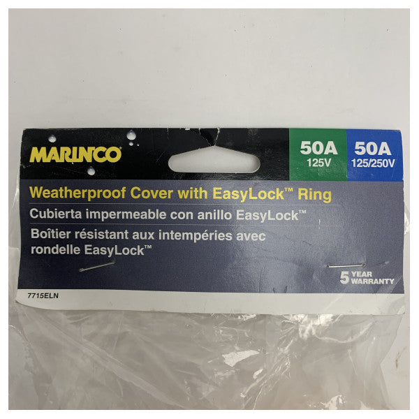 Marinco 50A vandtæt dæksel med nem låsering 230V