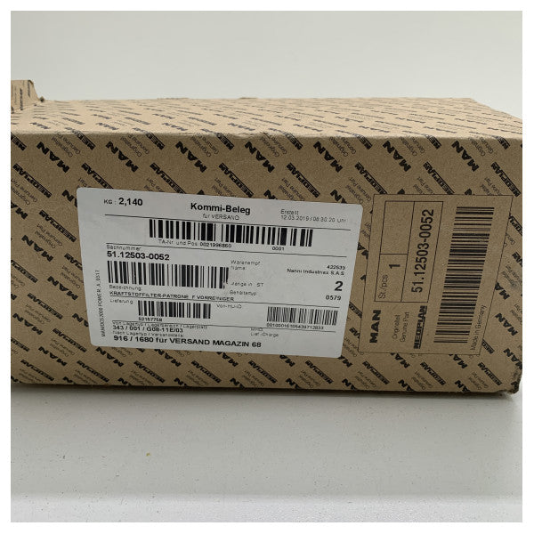 Filtre de carburant en moteur d'origine d'origine blanc - 51125030052