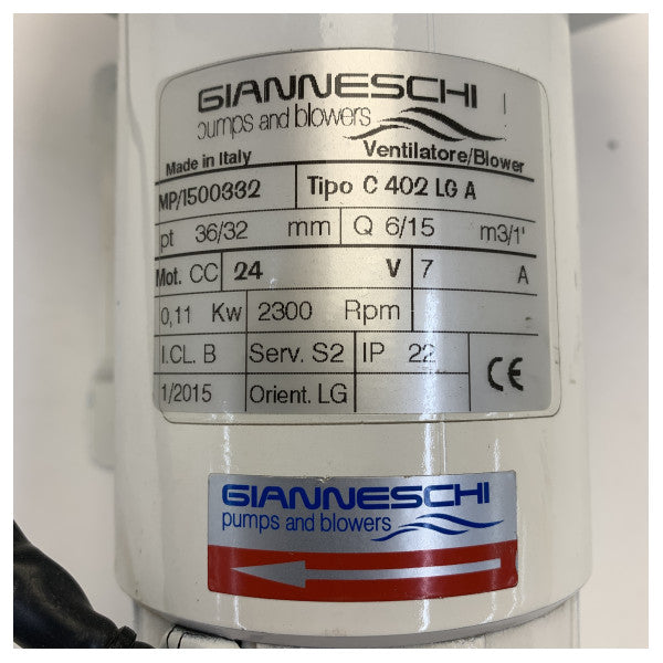 Gianneschi C402 LG centrifugal fläkt vänstervridning 24V