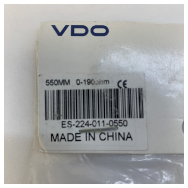VDO D54 mm Sender razine spremnika od nehrđajućeg čelika 0 - 180 Ohm - 500 mm - ES-224-011-05