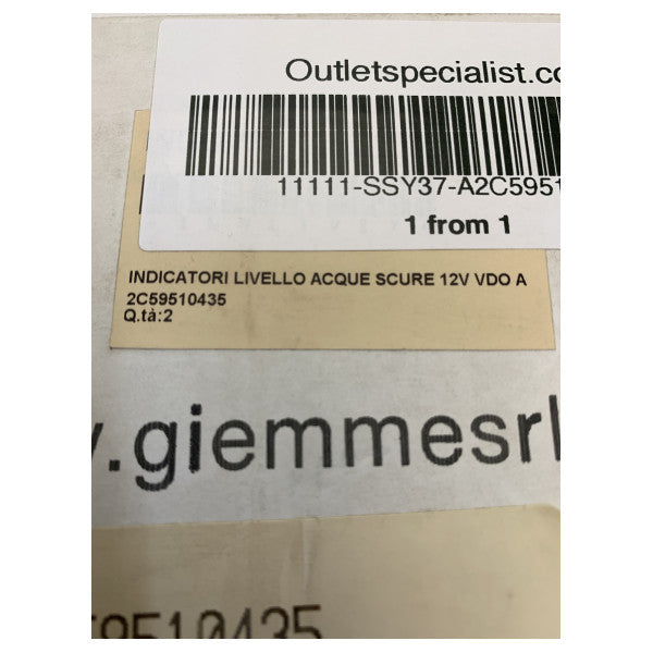 Δείκτης Επιπέδου Δεξαμενής Αποβλήτων VDO 12/24V D52 mm - A2C59510435