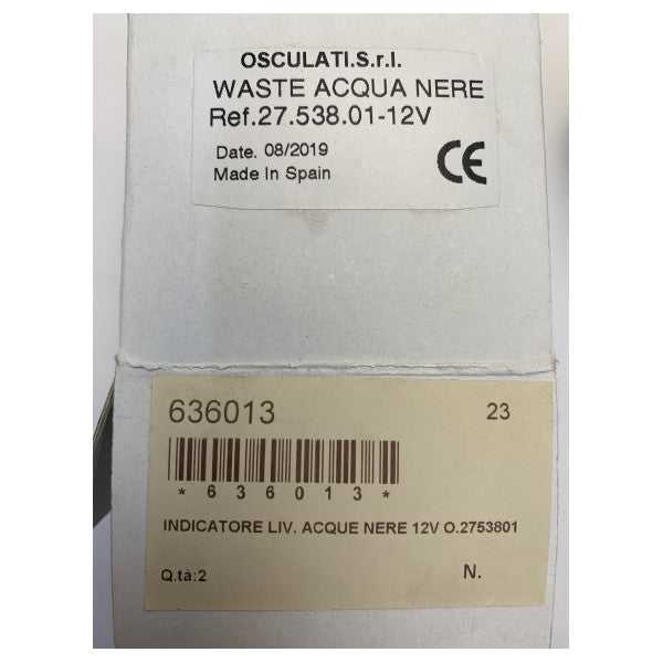 Osculati Avløpsvannstank Nivåindikator 52 mm Hvit - 2753801