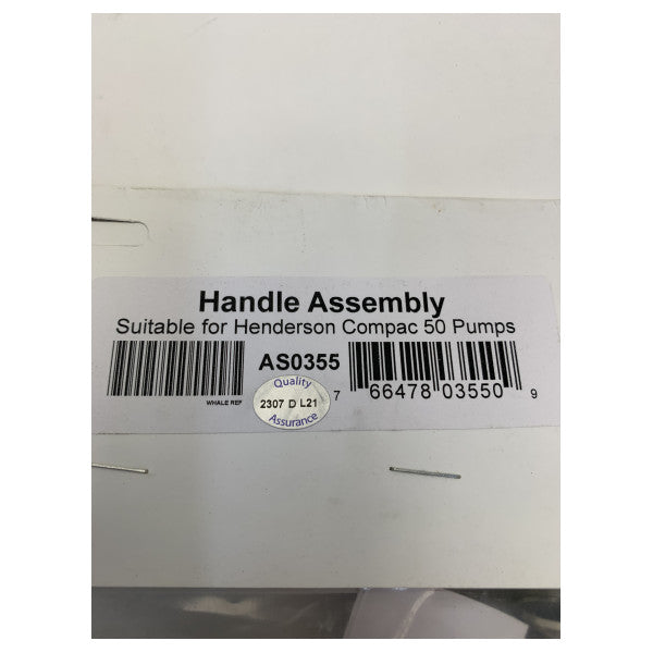 Poignée de pompe de rechange Whale AS0355 pour bilgepump Compac 50