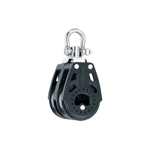 Harken Carbo H2638 Bloque de doble polea de 40 mm con giro