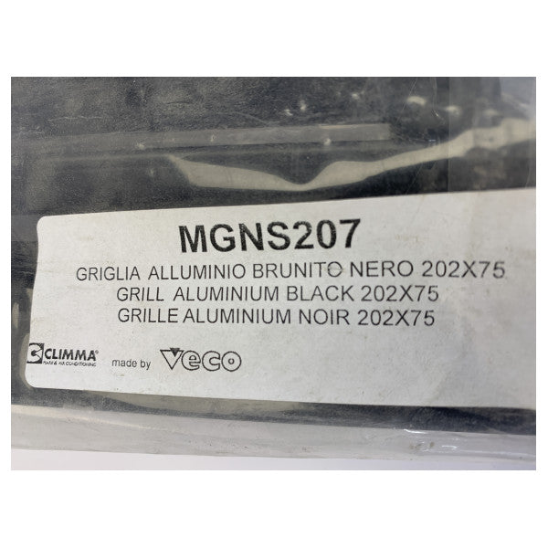 Veco Climma MGNS207 Aircon Grill 202 x 75 mm Sort