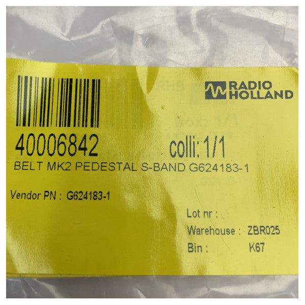 Gates MK2 Pedestal S-Band Belt - G624183-1