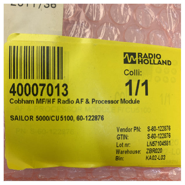 Cobham Thrane a d Thrane S-60-122876 AF and Processor Module for 5000 and CU5100