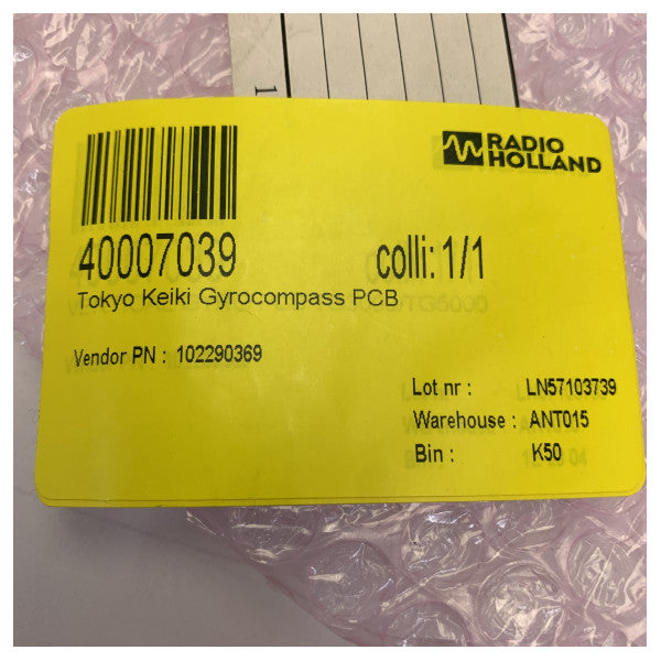 Tokyo Keiki 102290369 Gyrocompass Vertical Amp PCB