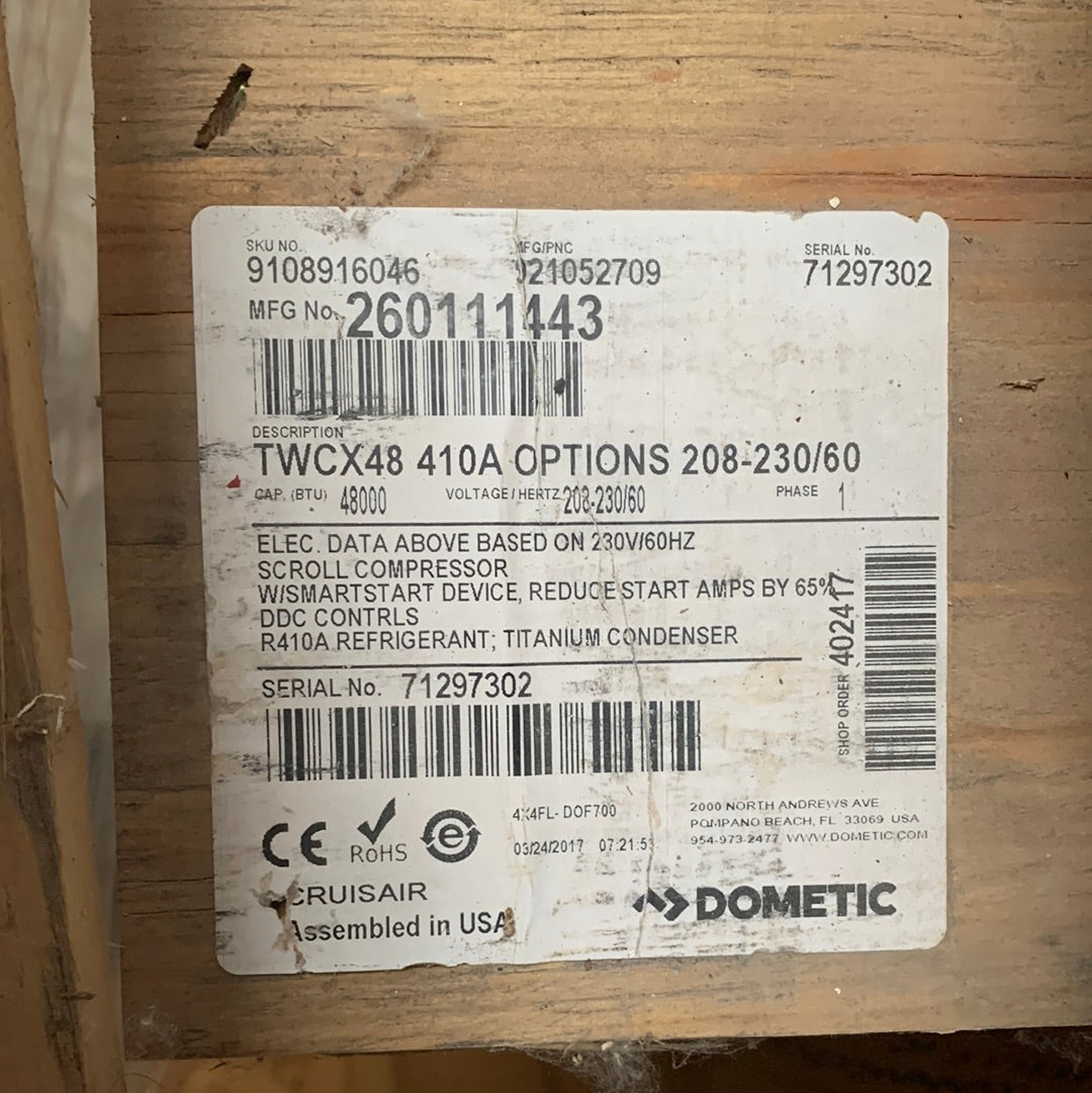 Dometic TWCX48 48.000 BTU refrigeratore d'aria con avviamento intelligente - 260111443