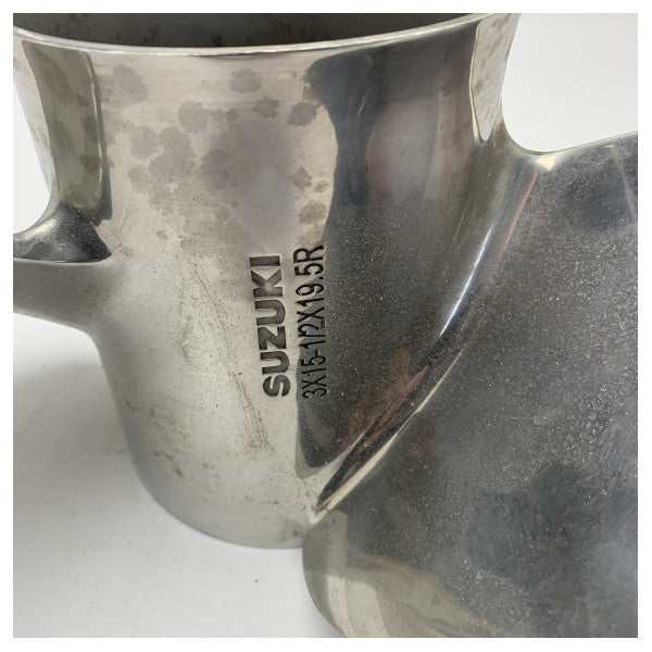 Suzuki 3-лопастно витло 15,5 x 19,5 R duo от неръждаема стомана