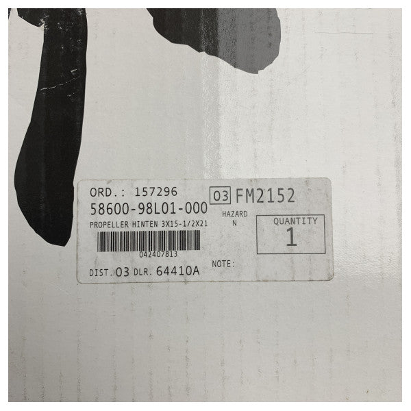 Suzuki 3-лопастно витло 15,5 x 19,5 R duo от неръждаема стомана