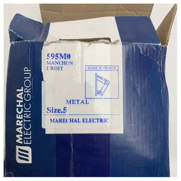 Marechal Marine Straight Connector 595M0 - Coupleur électrique métallique durable pour usage maritime