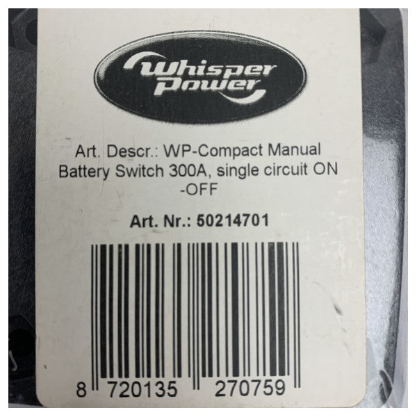 Вимикач увімкнення/вимкнення акумулятора Blue Sea 6006200 M-серії 300А