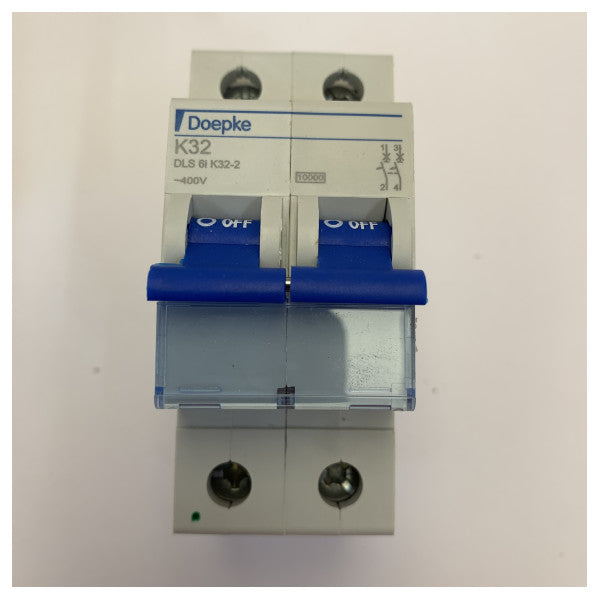 6x Doepke DLS6i K32-2 Deniz Devre Kesici 2-Pole 32A