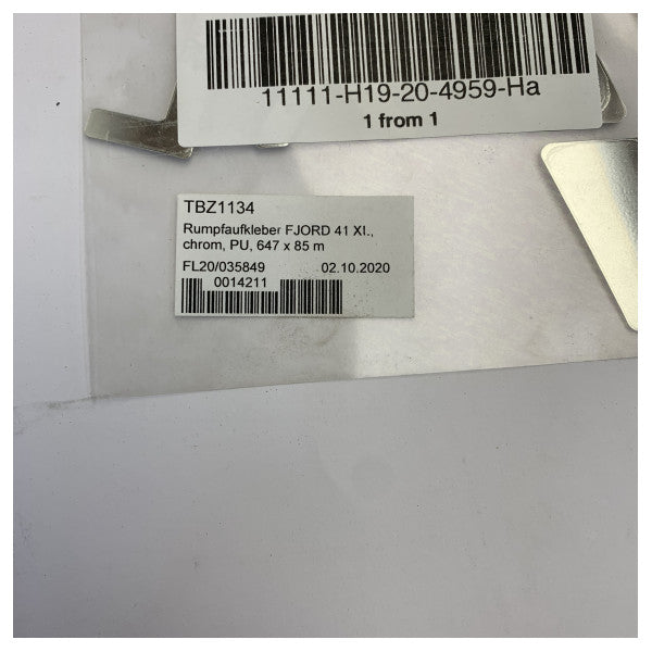 شعار ملصق الهيكل Fjord F41XL 647 x 85mm