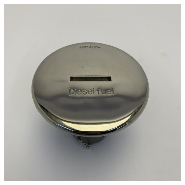 Vetus FCAPDF38G Deck Filler Chrome Brass Diesel Cap - D38 mm