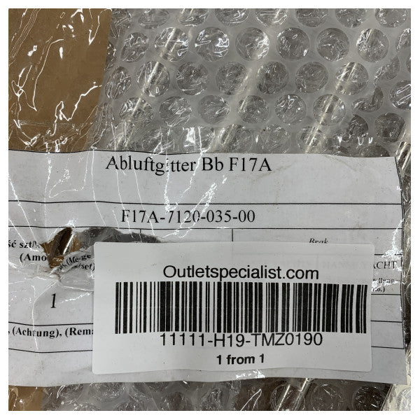 Fjord 52 Open Rustfritt Stål Motorrom Luftventilator Skjerm - TMZ0190