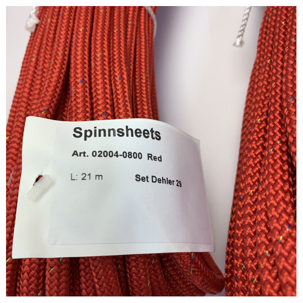 Liros Dehler 29 Spinnaker Rope Kit - 2x 21M RED + 1x 28M RED + 2x 7M White