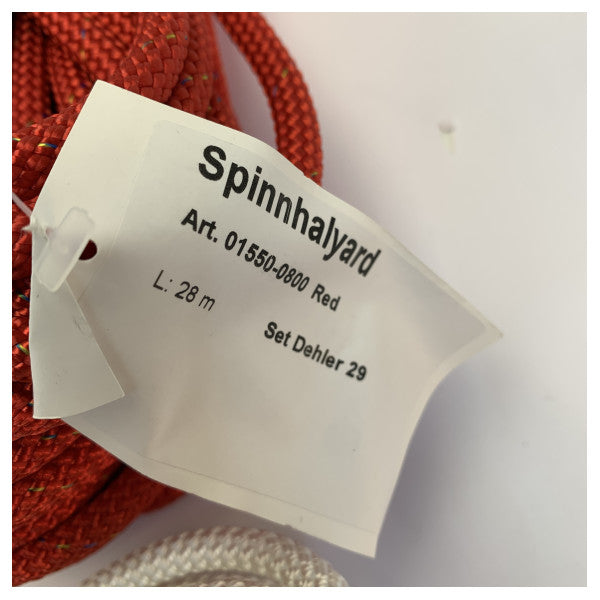 Liros Dehler 29 Spinnaker Rope Kit - 2x 21M RED + 1x 28M RED + 2x 7M White