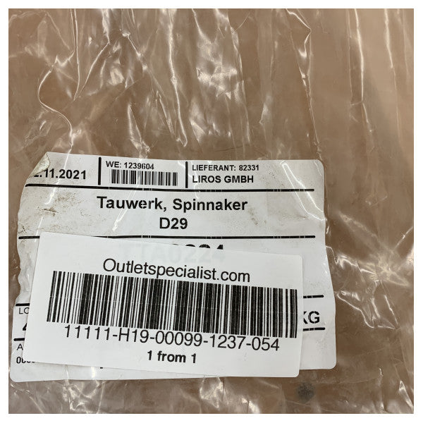 Liros Dehler 29 Spinnaker Rope Kit - 2x 21M RED + 1x 28M RED + 2x 7M White