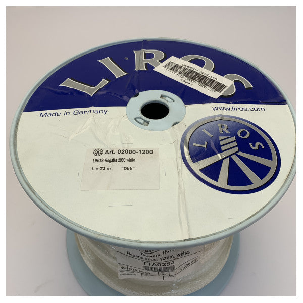 Liros Hanse 675 Dyneema Regatta 2000 Uže 12mm bijela - 73m - 02000-1200-228