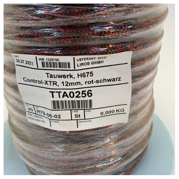 Cuerda Dyneema Liros Control-XTR Hanse 675 12mm ROJA - 50M - 02224-1200