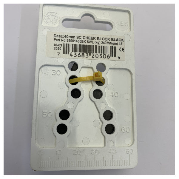 Lewmar 40mm Senkron Blok Yan Tek - 29901460BK