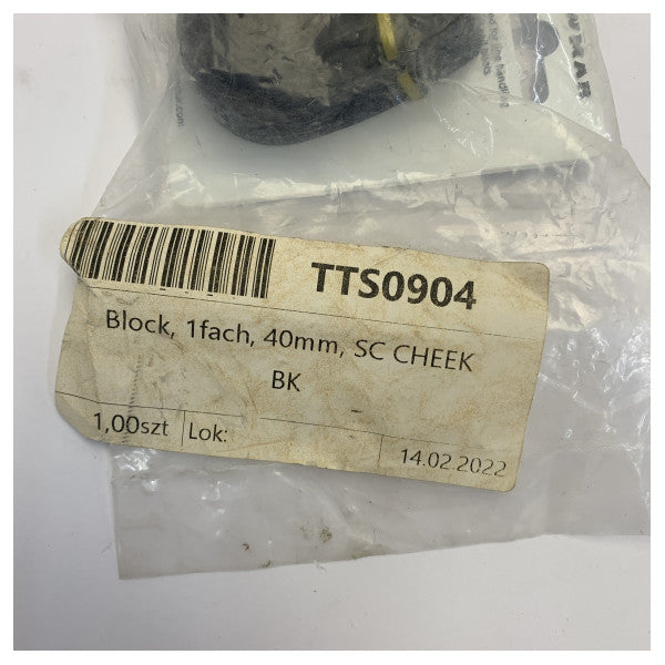 Lewmar 40mm Senkron Blok Yan Tek - 29901460BK