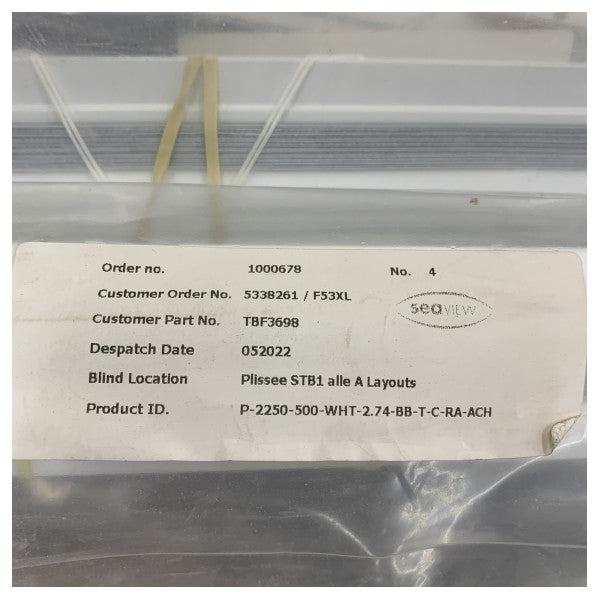 Dometic OceanAir Marine Blinds Abjad 2250 x 500mm