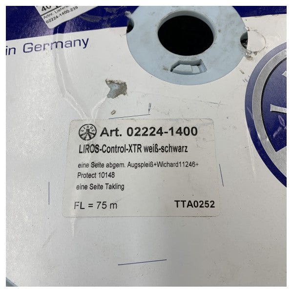 Liros Hanse 675 Control-XTR Dyneema užad 14mm sivo 75M - 02224-1400