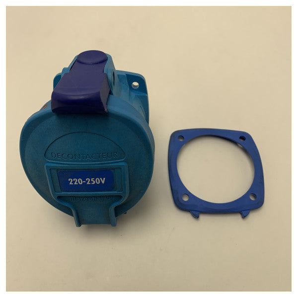 Prise de courant de quai en polycarbonate étanche 32A 230V IP66/IP67 pour bateaux et yachts