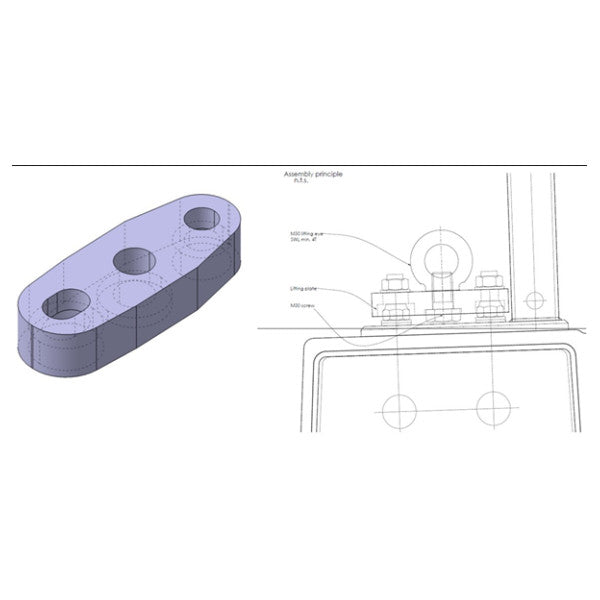 Hanse Yachts Dehler 30 OD Hoist Plate - MET1468