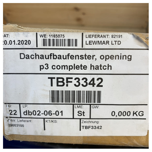 Lewmar Hanse 675 Flush 3G Öffnungsfenster Schwarz - 79003100 - TBF3342