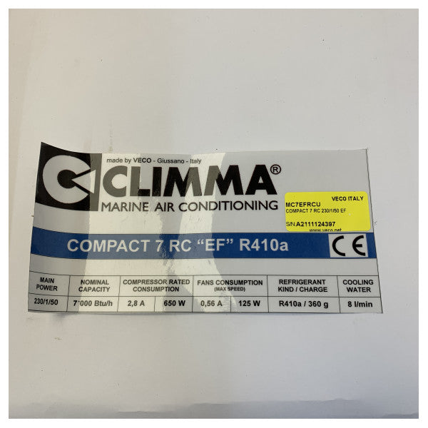 Veco Marine Stand Alone Airconditioning 7000 BTU 230V - MC7EFRCU