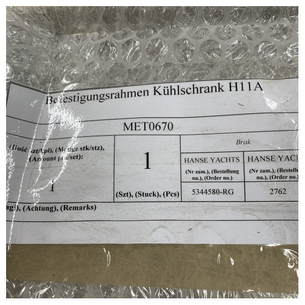 Isotermni hladnjak od nehrđajućeg čelika CD-30 Ugradni okvir - H11A-5500-901-0